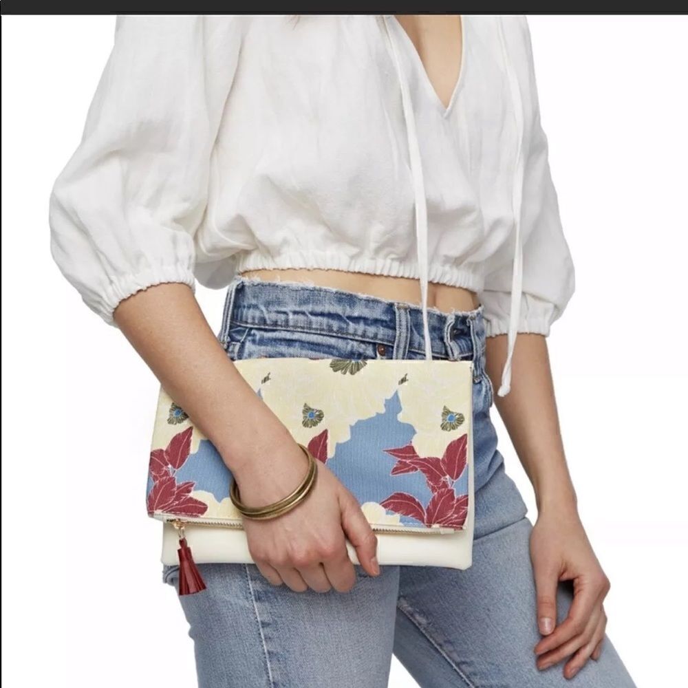 NWT Rachel Pally floral clutch purse
